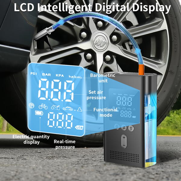Booster Batterie + Compresseur 150 PSI — Dépannage 2-en-1