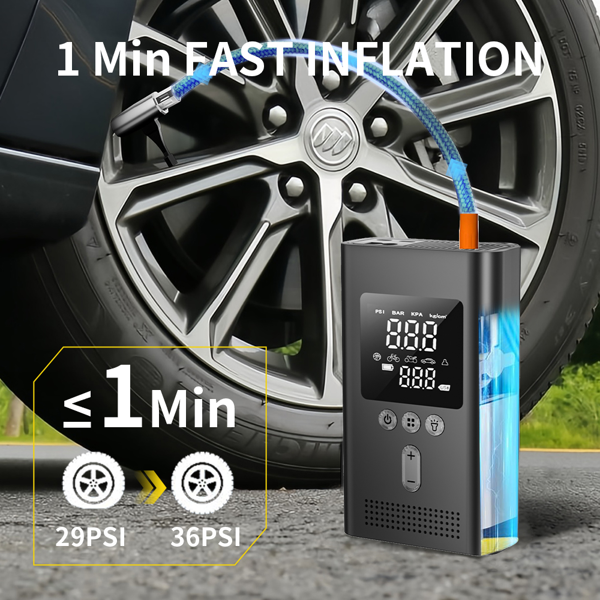 Booster Batterie + Compresseur 150 PSI — Dépannage 2-en-1 2