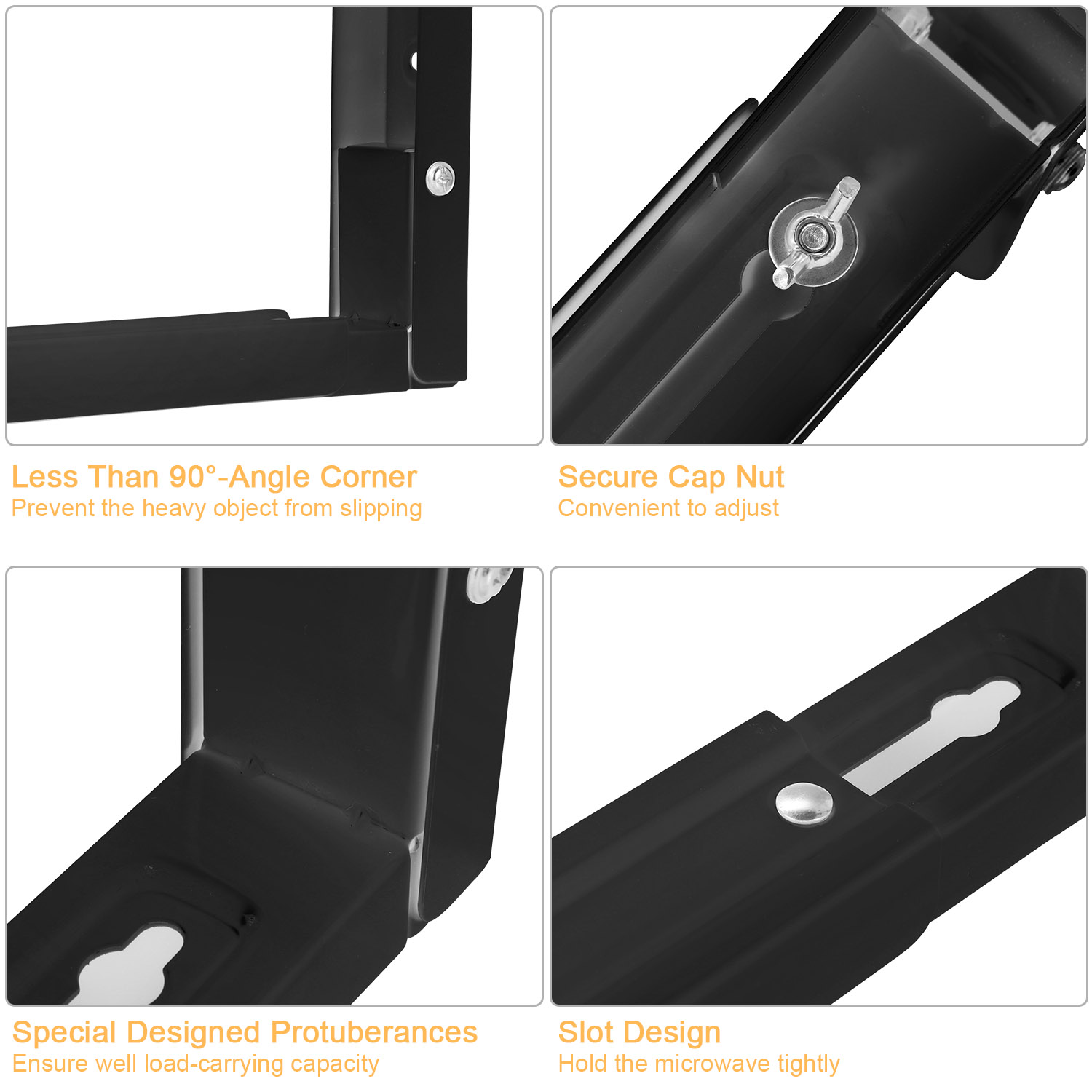 Support Mural Micro-Ondes Réglable — Lot de 2 2