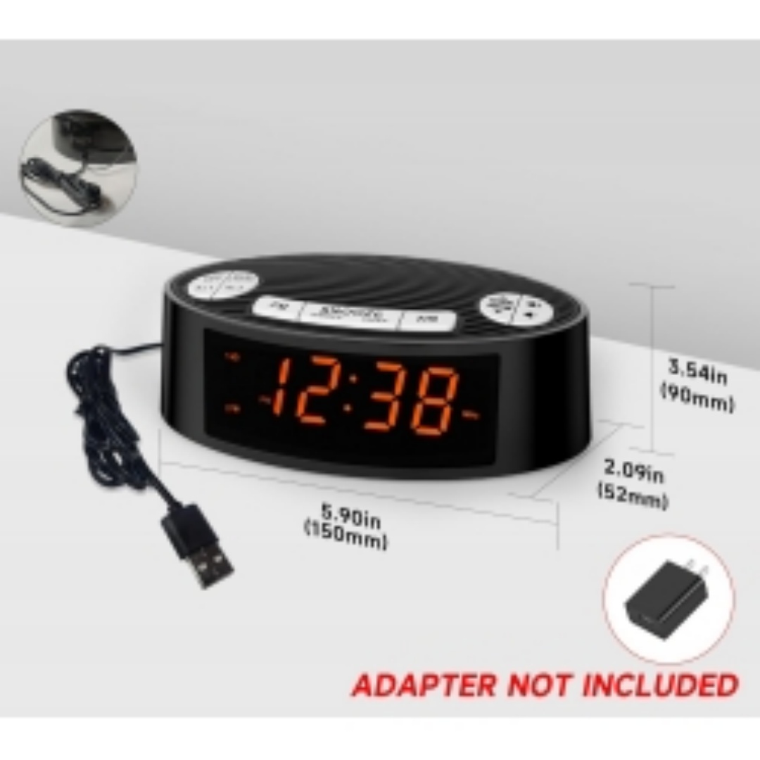 Radio Réveil FM — Double Alarme et Snooze Digital 2