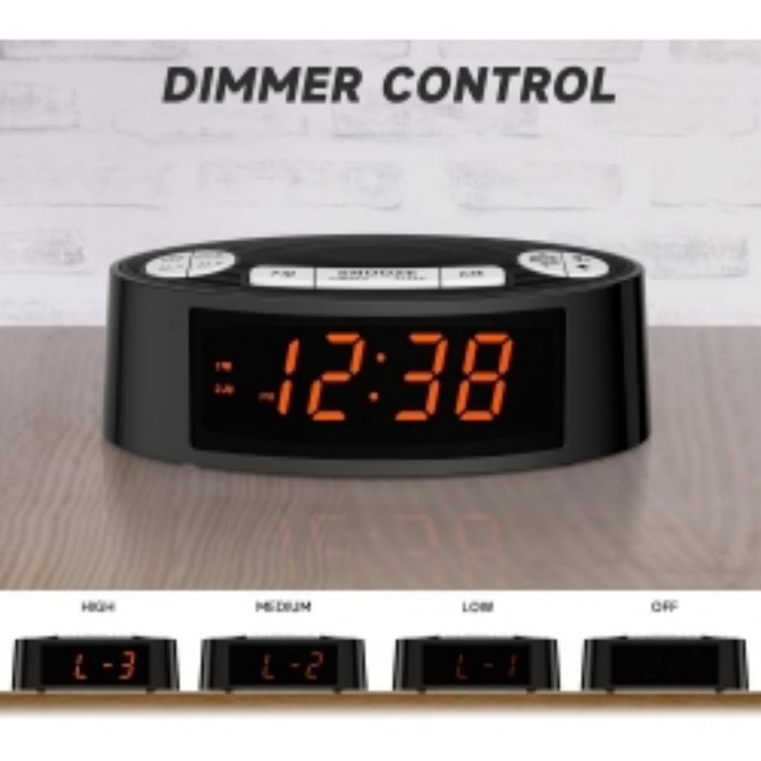 Radio Réveil FM — Double Alarme et Snooze Digital
