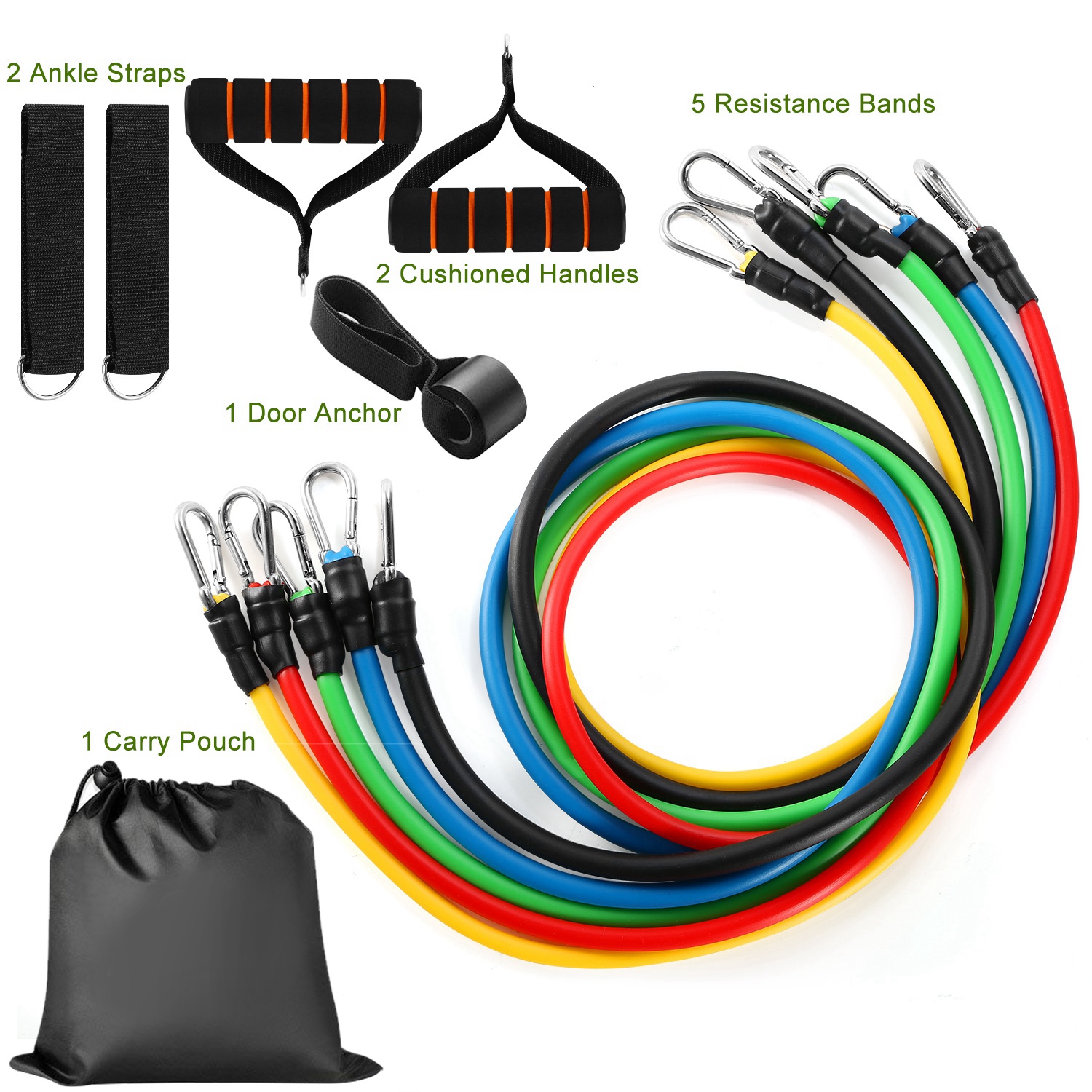 Kit Bandes de Résistance 11 Pièces — Musculation Maison 4