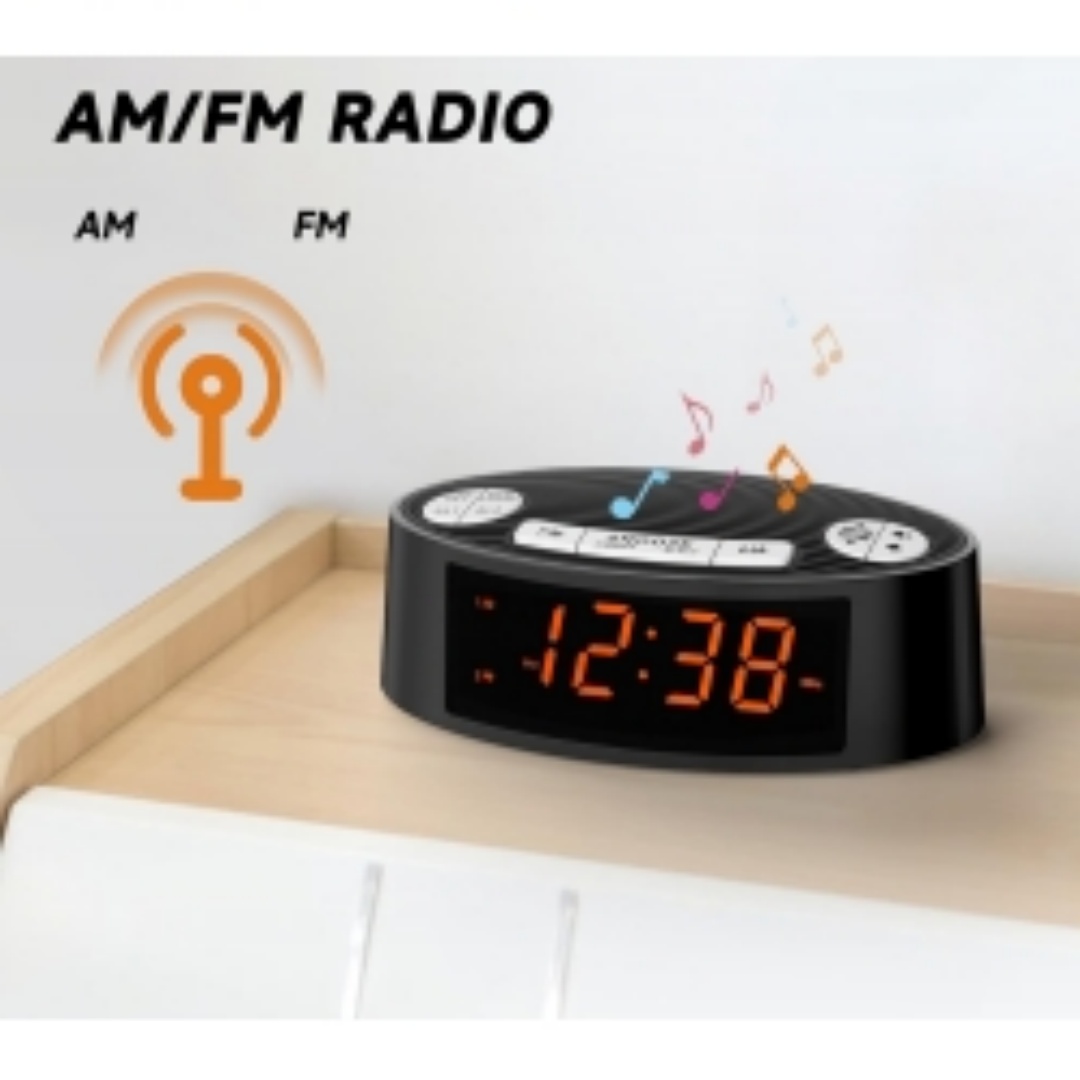 Radio Réveil FM — Double Alarme et Snooze Digital 7