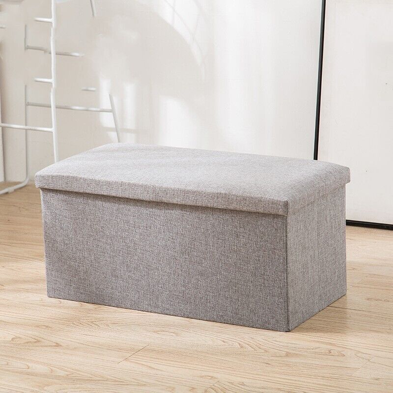 Pouf Coffre Pliable — Tabouret et Rangement 2-en-1 5