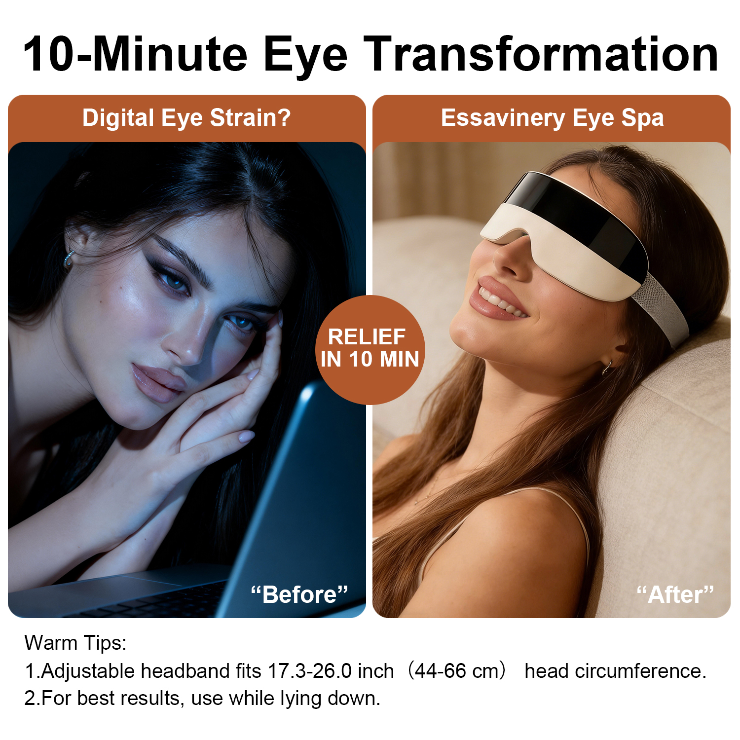 Masque Massant Yeux Chauffant Bluetooth — Relaxation Totale 4