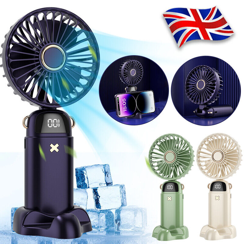 Ventilateur Portable Pliable — USB Rechargeable, Mini Format